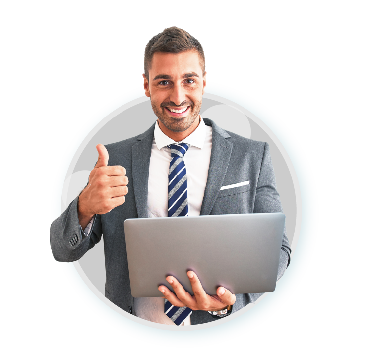 Ejecutivo con laptop